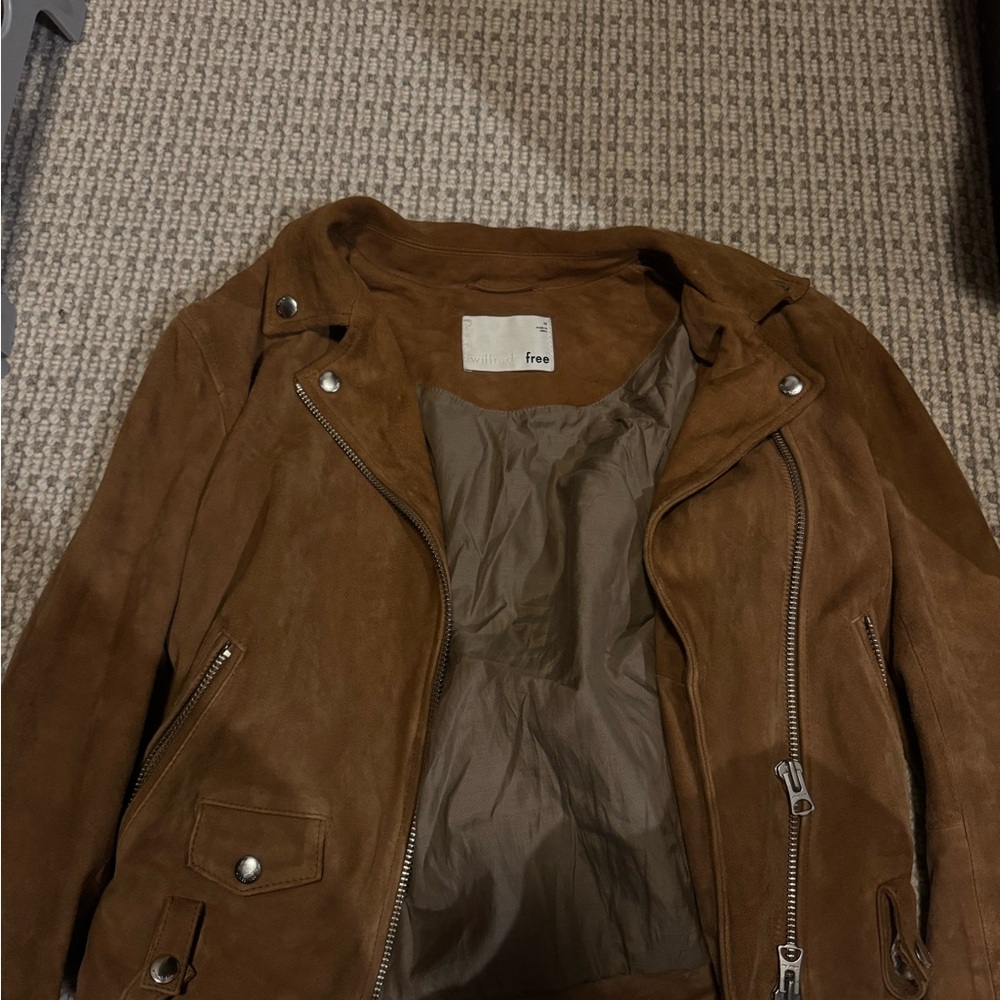 Aritzia suede moto jacket
